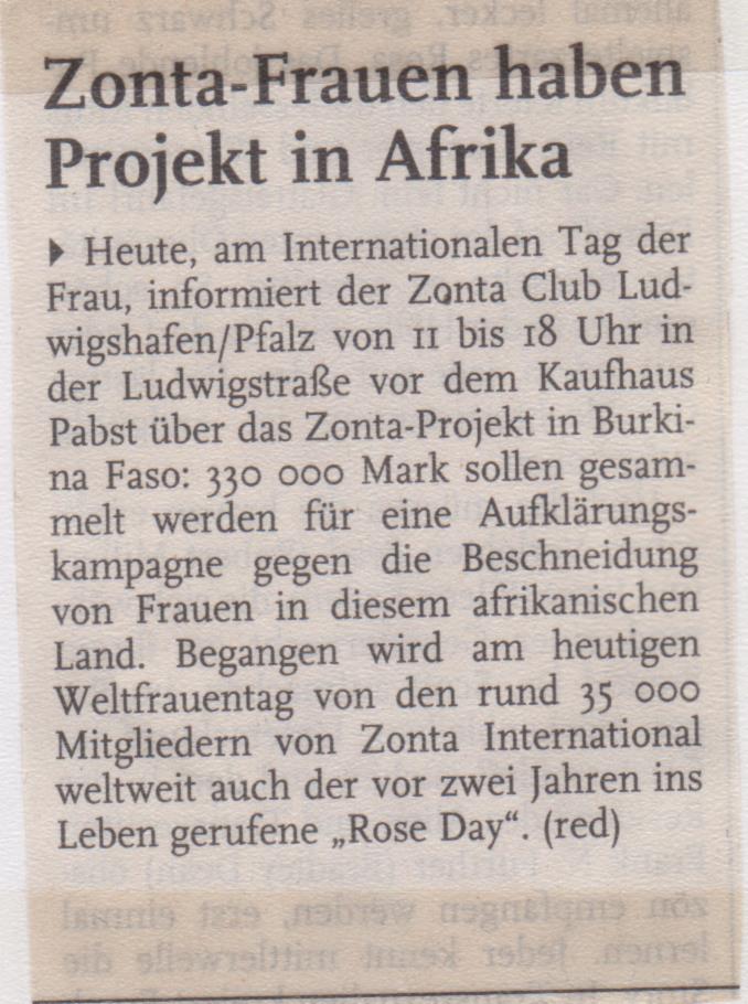 Rheinpfalz, 08.03.1999